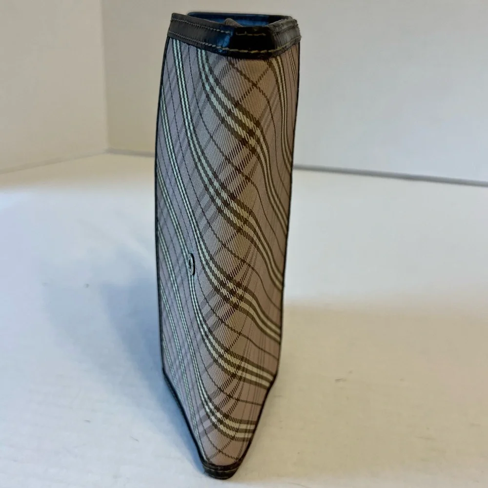 Burberry blue label plaid long wallet‎